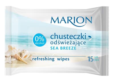 MARION_Refreshing Wipes chusteczki odświeżające Sea Breeze 15szt.