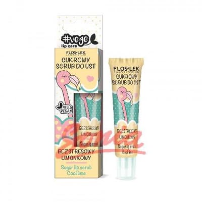 FLOSLEK_Vege Lip Care cukrowy scrub do ust bezstresowy limonkowy 14g