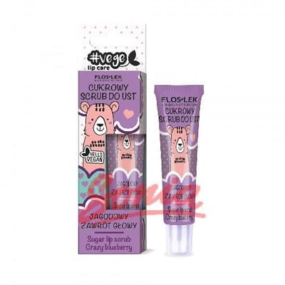 FLOSLEK_Vege Lip Care cukrowy scrub do ust jagodowy zawrót głowy 14g
