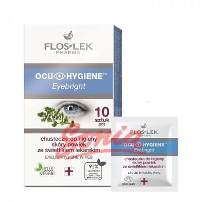 FLOSLEK Pharma Ocu Hygiene Eyebright wipes eyelid skin with a skylight 1op.-10p