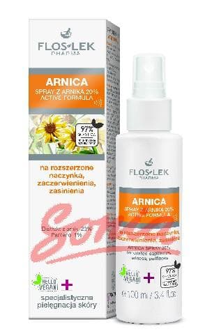 FLOSLEK Pharma Arnica Spray on dilated capillaries, redness and bruising 100ml