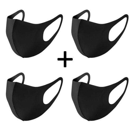 Tvättbart Munskydd Ansiktsmask Community Face Mask 4-pack SVART
