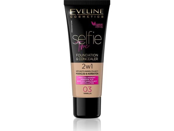 Eveline Selfie Time 2in1 Foundation & Concealer 03 Vanilla 30 ml