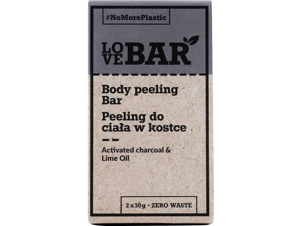 Love Bar LOVE BAR_Body Peeling Bar ankle body scrub Activated charcoal & amp; Lime 2x30g