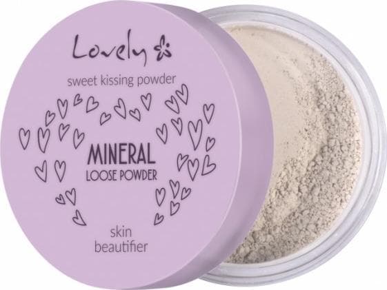 Lovely LOVELY_Sweet Kissing Powder Mineral Loose Powder Skin Beautifier läpinäkyvä erittäin mattapintainen mineraali kasvojen korjaaja 5.5g