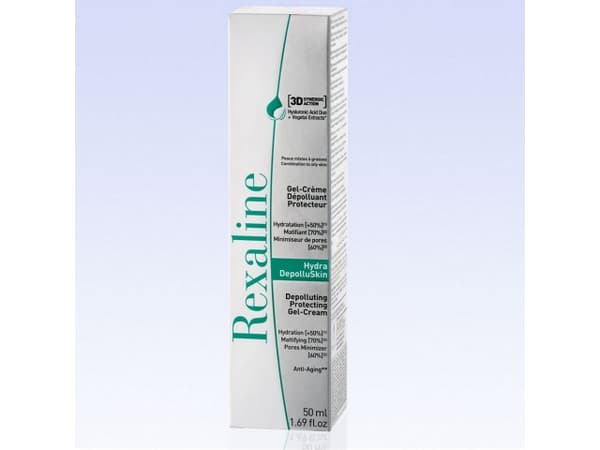 Rexaline Hydra-DepolluSkin, Unisex, Alla åldrar, Kombinerad hud, Fet hud, Iris, Rose, Anti-ageing, Återfuktande, Mattifierande, Uppfriskande, Utjämna