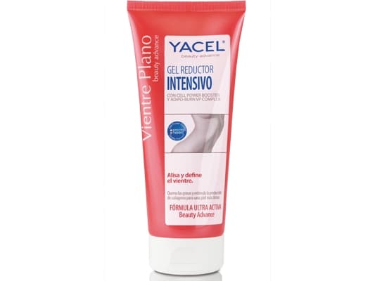 YACEL Vientre Plano, Kvinder, Normal hud, Stabilisere, Rør, 200 ml, AQUA (renat vatten). ALKOHOL DENAT. CAPRYLIC/CAPRIC TRIGLYCERIDE. POLYACRYLAMIDE.