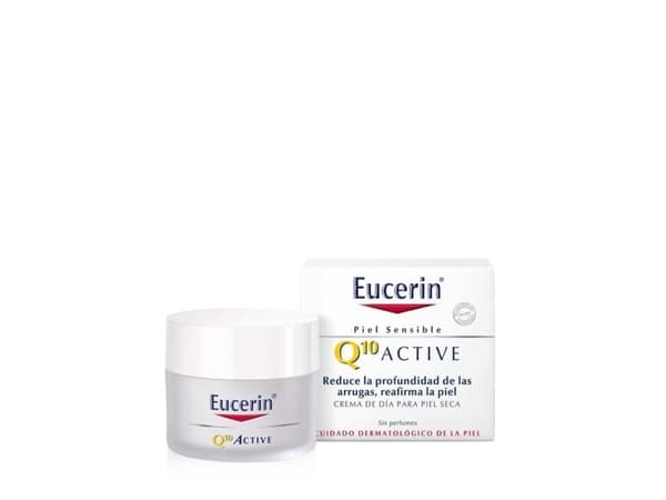 Eucerin Q10 Active Day Cream For Dry Skin, Dagkrem, Kvinner, Tørr hud, Sensitiv Hud, Decollete, Ansikt, Hals, Anti-aldring, Anti-rynke, Energigivende