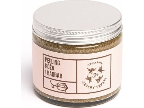Mydlarnia Trzy Szpaki Czerwone Szpaki Kroppsskrubb Rose og Baobab - 250 ml