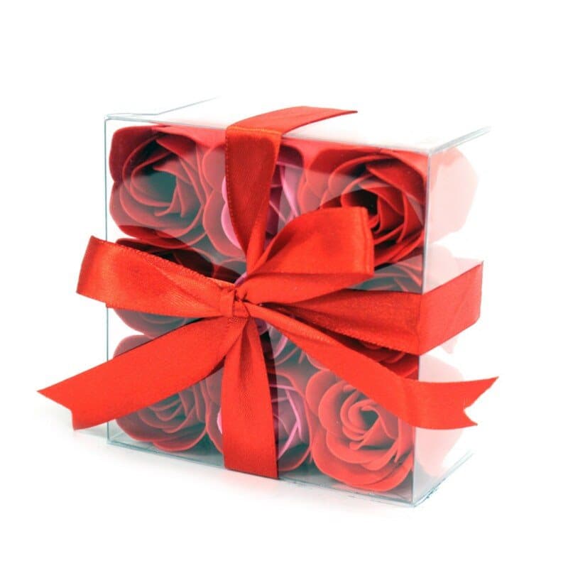 Soap Flowers Red Roses 9st