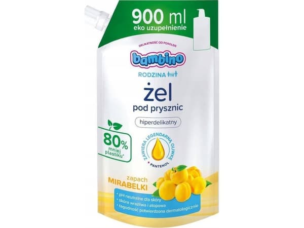 BAMBINO_Familiedusjgelé hyperdelikat med duften av mirabelle REFILL 900ml
