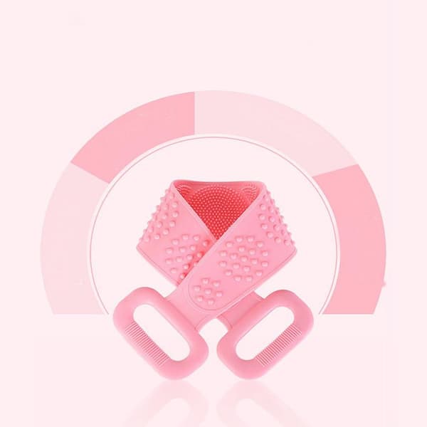 Skrubbeverktøy til dusjen - silikon - rosa