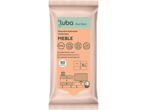 Luba Eco Home naturlige pussekluter Møbler 50 stk.