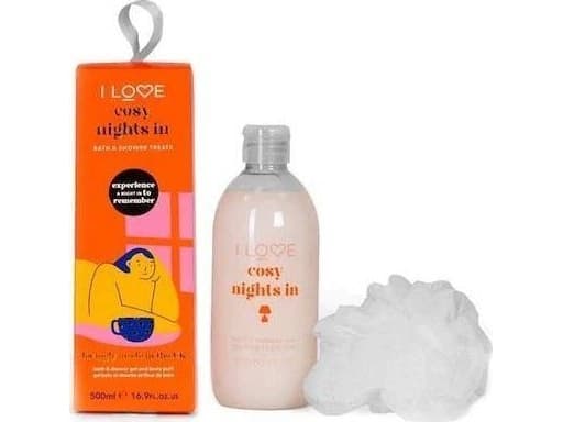 I Love Cozy Night's In kylpy- ja suihkugeelisetti 500ml + vartalonpesuainetta