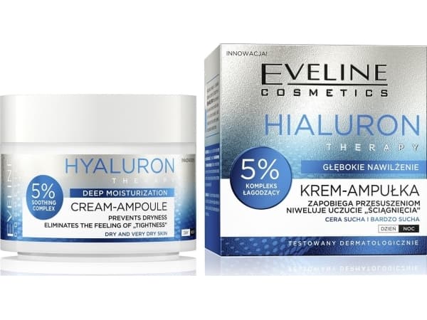 Eveline Hialuron Therapy Creme-ampulli rauhoittavalla kompleksilla 50 ml
