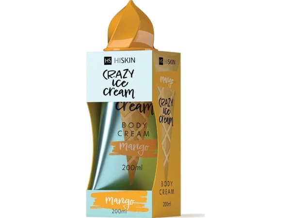 HISKIN Crazy Ice Cream Body Cream - Mango 200 ml