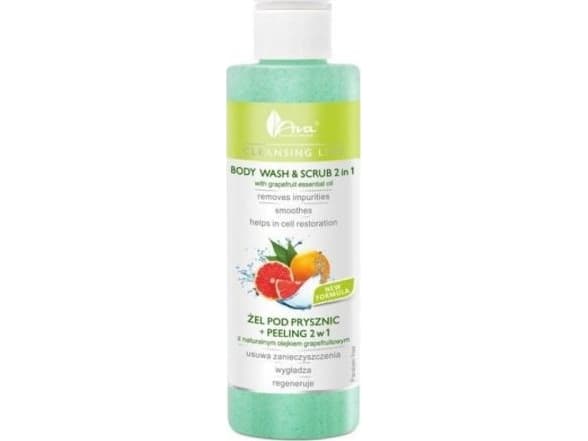 AVA LABORATORIUM_Ansiktsvask &amp; Scrub żel pod prysznic z peelingiem 2w1 grapefrukt 200ml