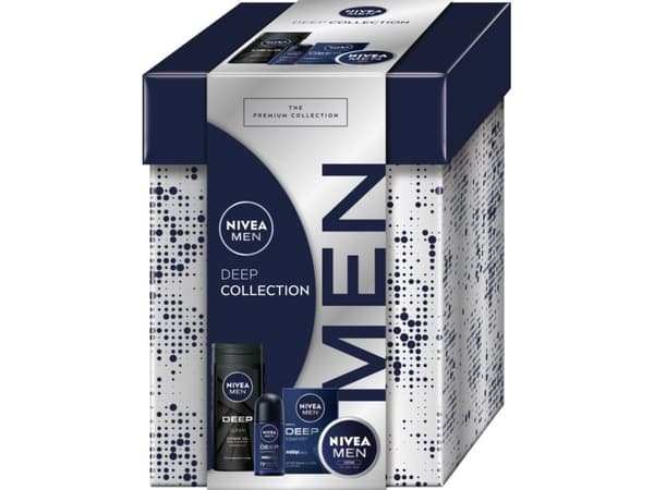 NIVEA_SET Deep Collection Creme universal alkometer 75ml + roll-on antiperspirant 50ml + dusjgelé 250ml + aftershave 100ml