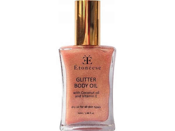 ETONEESE_Glow Rose tørr kroppsolje med gyldne partikler 100ml