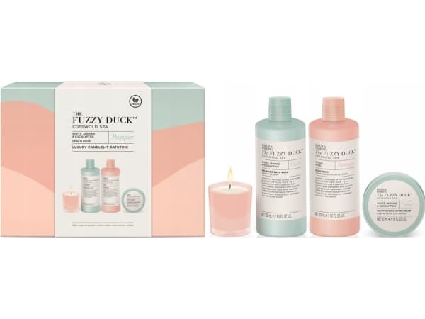 Baylis & Harding Kosmetikksett Baylis & Harding The Fuzzy Duck Cotswold Spa Luxury Candlelit Bading: badeskum, 300 ml + dusjkremer, 300 ml + body- og