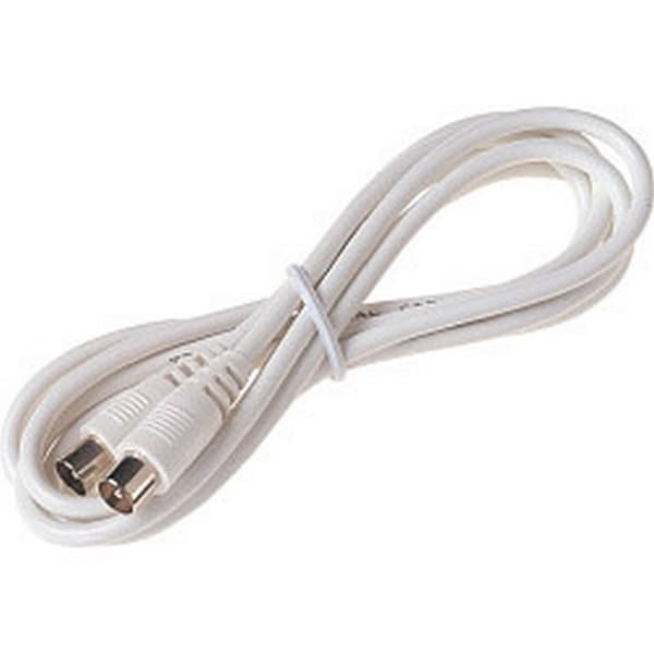 Dencon TV-kabel Koaxplugg till koaxplugg White One Size