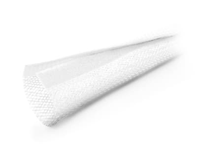 Kabel Sleeve med kardborrband - Hvit