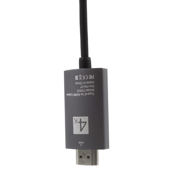 USB-C til HDMI-adapter 4K højhastighedsadapter - sort