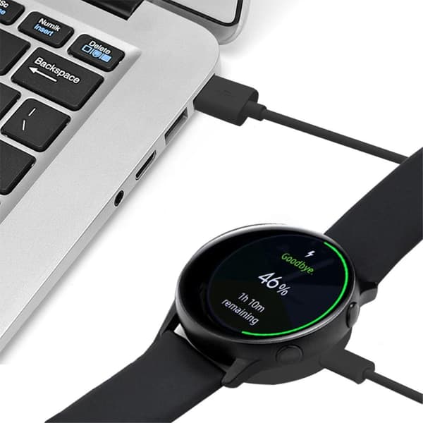 Samsung Galaxy Watch 3/Watch Active USB Opladningskabelholder - Sort