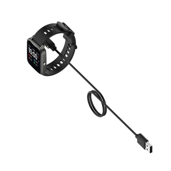 Realme Watch 3 Smart Watch-oplader USB magnetisk opladningspude med 1m kabel - sort