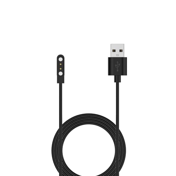 Realme Watch 3 Smart Watch-oplader USB magnetisk opladningspude med 1m kabel - sort