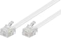 Miniatyrbild 6 av 11: Deltaco Modular cable, 6P4C(RJ11) to 6P4C(RJ11), 3m, white