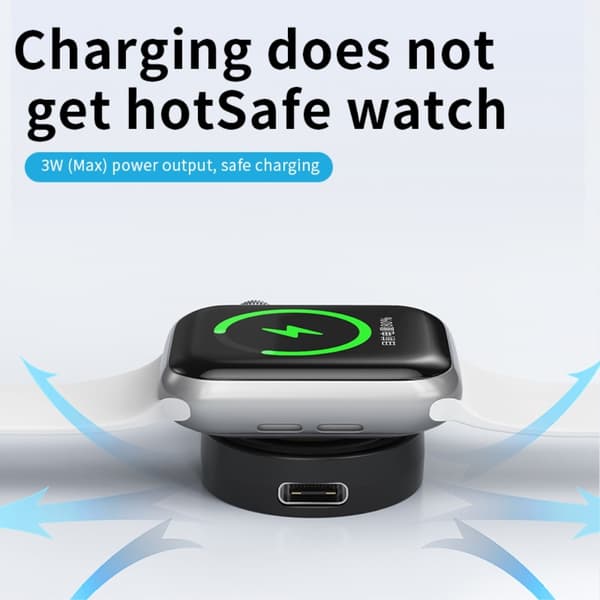 Trådløs hurtiglader magnetisk til Apple Watch Series 1-8 USB-A