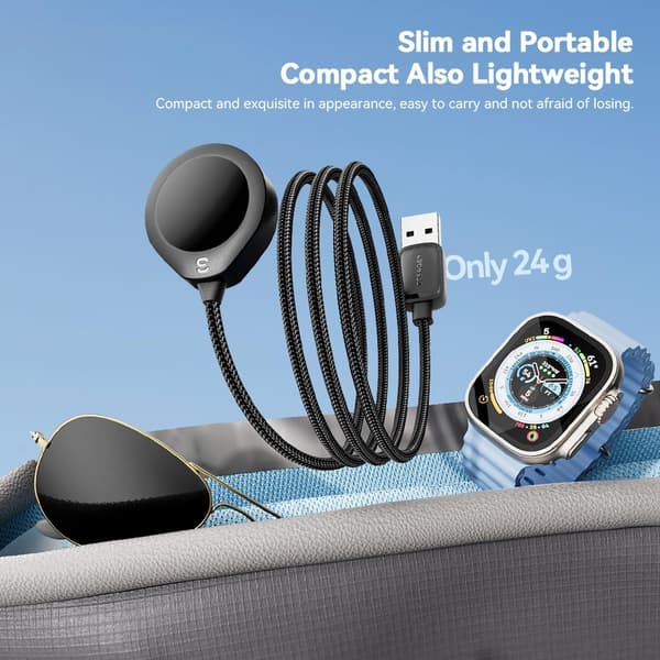 ESSAGER För A Watch USB-kabel Magnetisk ABS Waterdrop Shape Trådlös laddare