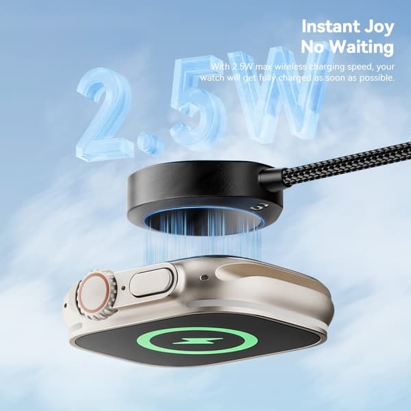 ESSAGER För A Watch USB-kabel Magnetisk ABS Waterdrop Shape Trådlös laddare