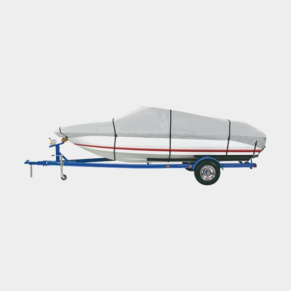 Båtöverdrag för roddbåt &amp; öppen båt 1852-Marine XS, grå, passar båt i längd 360 - 420 cm, bredd upp till 173 cm