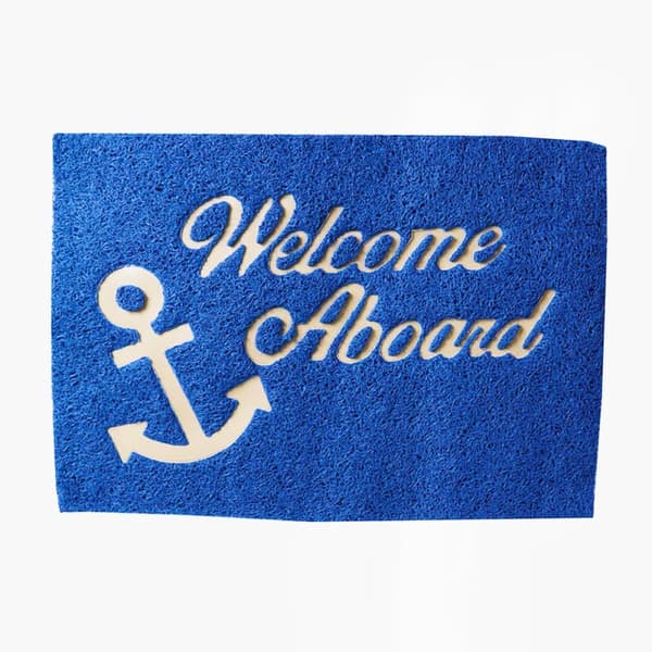 Båtmatta Lalizas Welcome Aboard, rektangel, 60 x 40 cm, marinblå