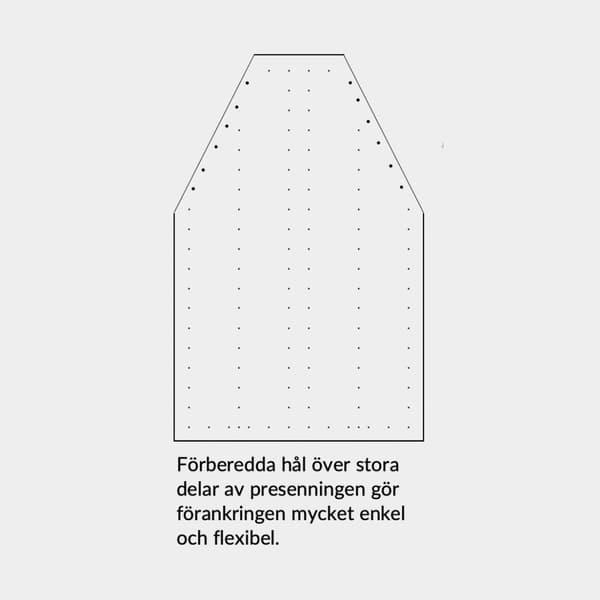 Formsydd båtpresenning 1852-Marine ProFlex, rutarmerad, 240 g / m², transparent, 8 x 14 meter