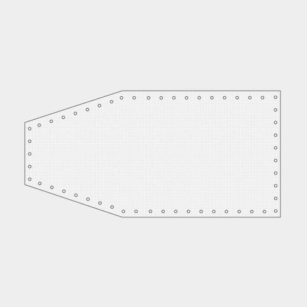 Formsydd båtpresenning 1852-Marine ProFlex, rutarmerad, 240 g / m², transparent, 8 x 14 meter