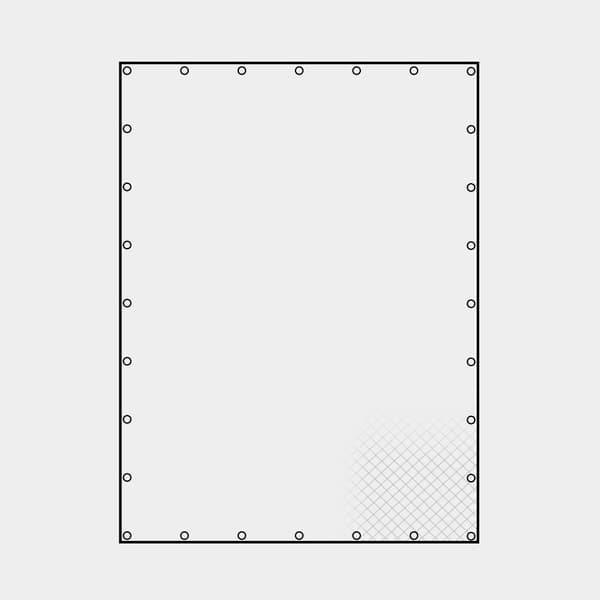 Båtpresenning 1852-Marine ProFlex, rutarmerad, 240 g / m², transparent, 6 x 10 meter