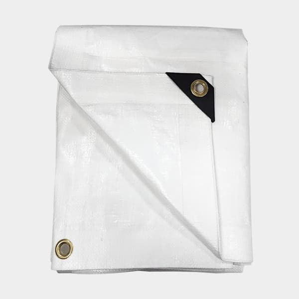 Presenning Qvarken Classic, armerad, 250 g / m², vit, 6 x 8 meter