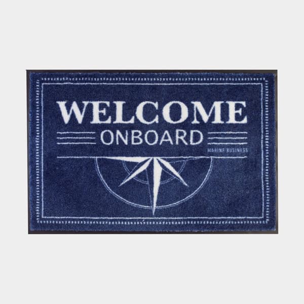 Båtmatta Marine Business Welcome On Board Blue, rektangel, 70 x 50 cm