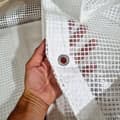 Miniatyrbild 9 av 11: Formsydd båtpresenning NOCK Armor Pro Hexagon, rutarmerad med extraförstärkt öljettkant, 250 g / m², transparent, 6 x 10 meter + 30 st gummistroppar