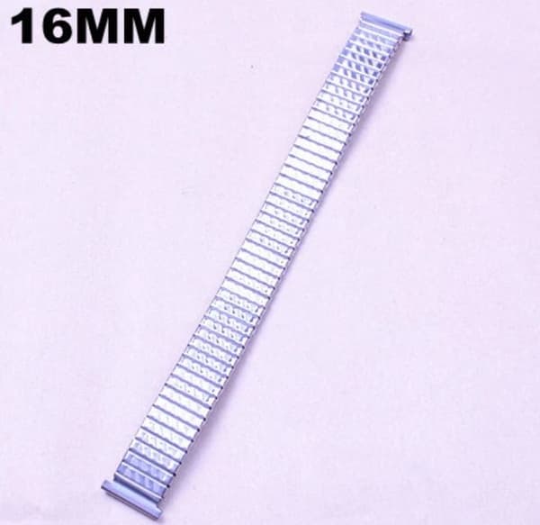 Elegant Klocklänk i ROSTFRITT STÅL, 16mm