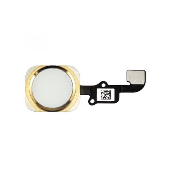 Komplett hemknapp för iPhone 6/6Plus (Vit/Guld)
