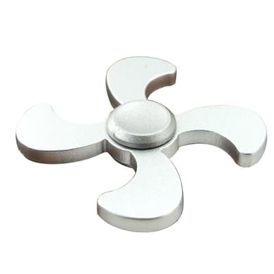 Quad Fidget Hand Spinner i aluminium - Sølv