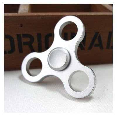 Tri-Spinner Fidget i aluminium - Sølv