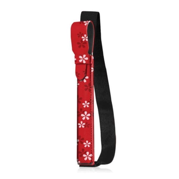 Apple Pencil genuine leather case - White Flower / Red Backg
