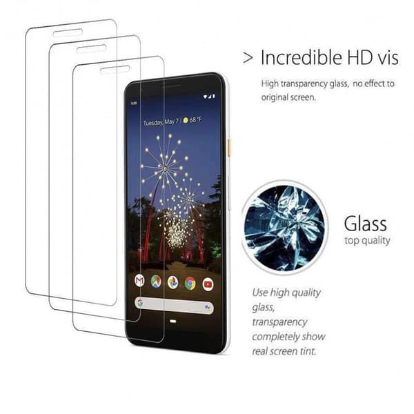 2-PACK Google Pixel 3a Härdat glas 0.26mm 2.5D 9H