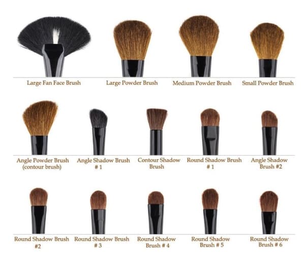 Original-borstset från KABUKI-MINERALS (Black Edition) 32-delar