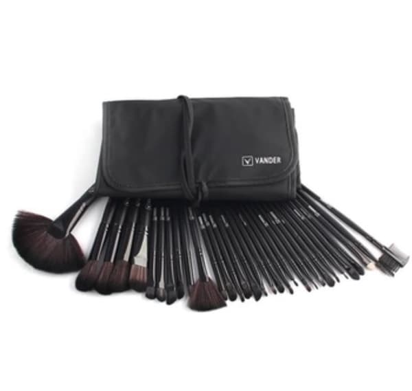 Original-borstset från KABUKI-MINERALS (Black Edition) 32-delar